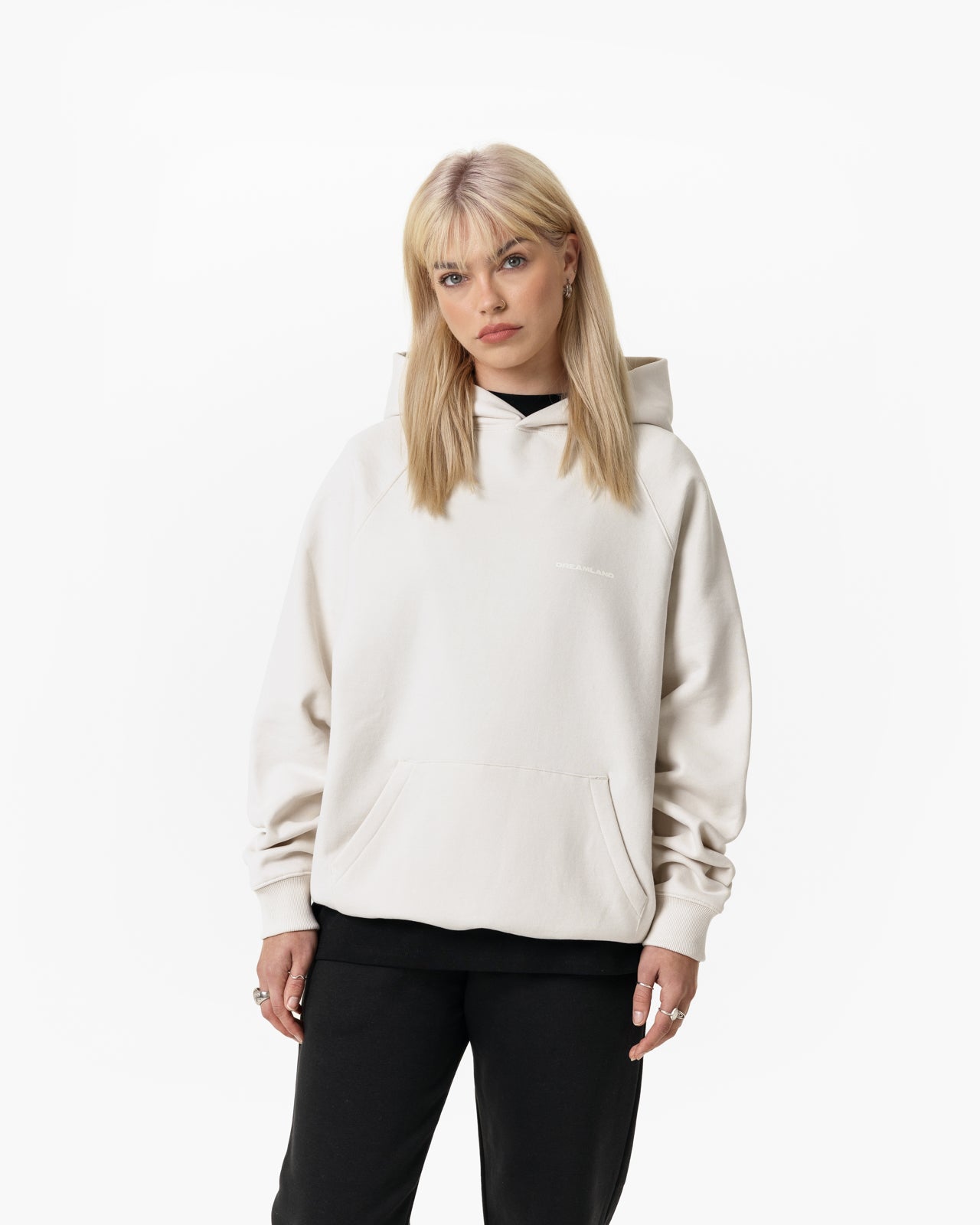 Cream Tonal Hoodie